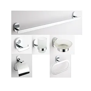 ZINC ALLOY CHROME TOILET BATHROOM ACCESSORY SET