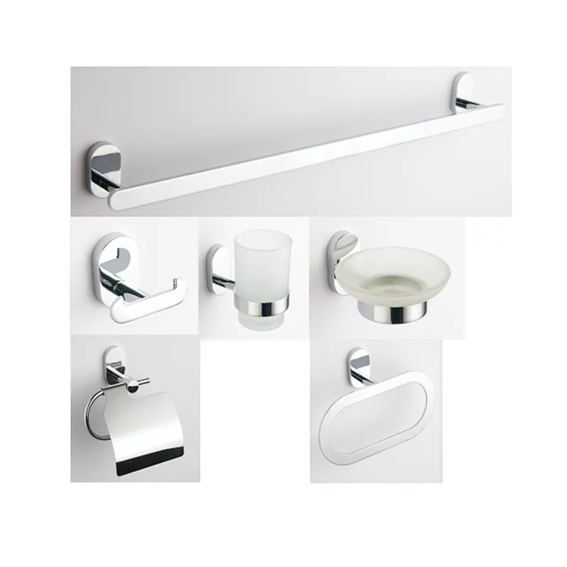ZINC ALLOY CHROME TOILET BATHROOM ACCESSORY SET