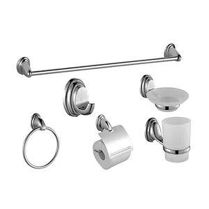 ZINC ALLOY CHROMED TOILET BATHROOM ACCESSORY SET