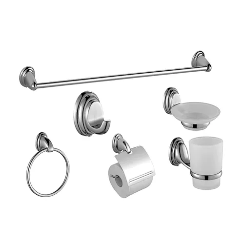 ZINC ALLOY CHROMED TOILET BATHROOM ACCESSORY SET