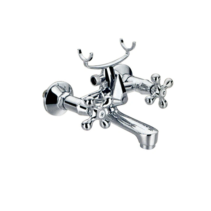 brass Dual Handle Double handle in-wall bath Mixer Brass or zinc faucets bathroom faucets