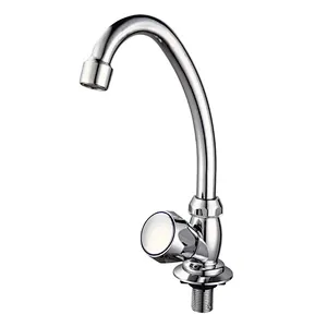 Plastic chrome kitchen faucets single handle cold water taps