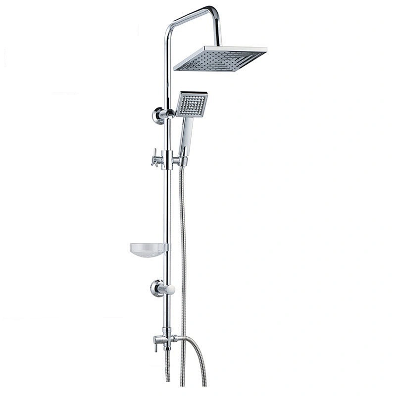 Stainless Steel Thin Chromed Square Wall Mounted Rainfall Bathroom Showe