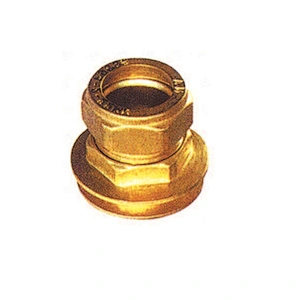 BSP BRASS COMPRESSION ADAPTTOR WITH BRASS RING