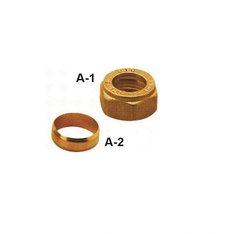 BSP BRASS COMPRESSION ADAPTTOR WITH BRASS RING
