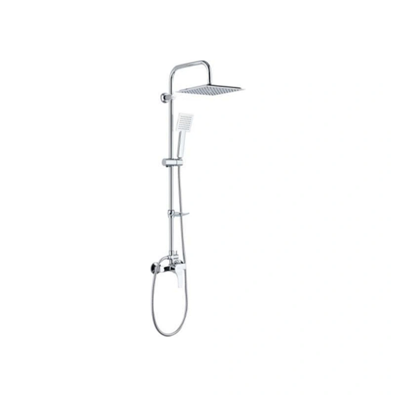 Square shower cricle cylinder holder wall mounted shower faucet mixer shower