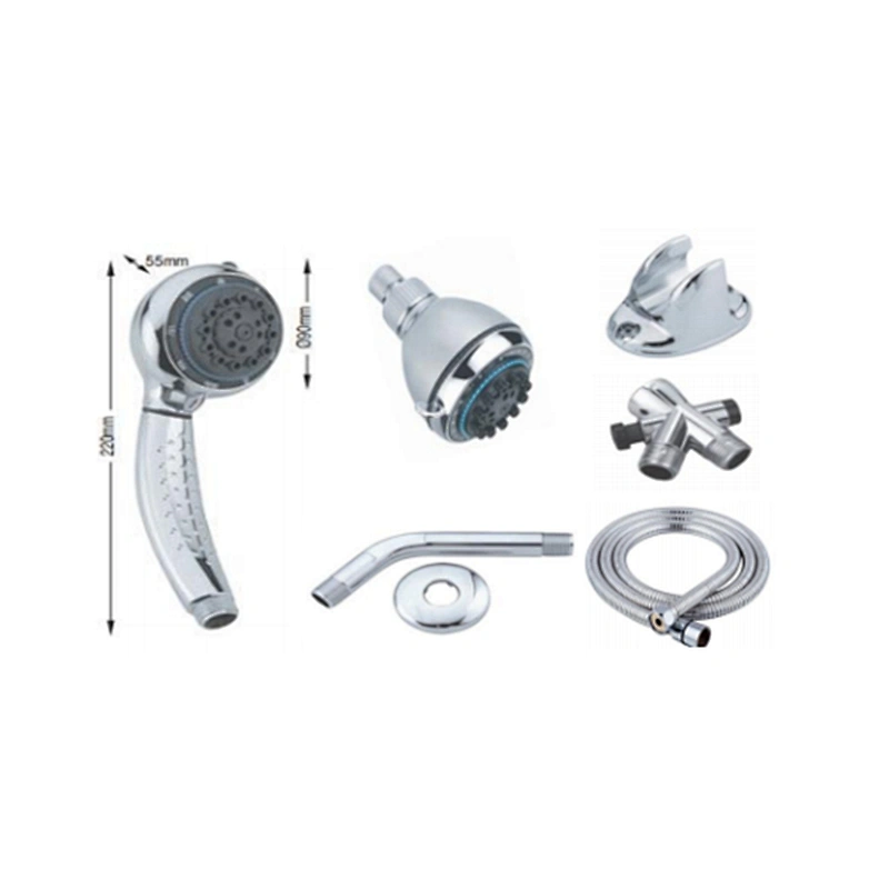 bath 3pcs stainless steel hose wall bracket hand shower set