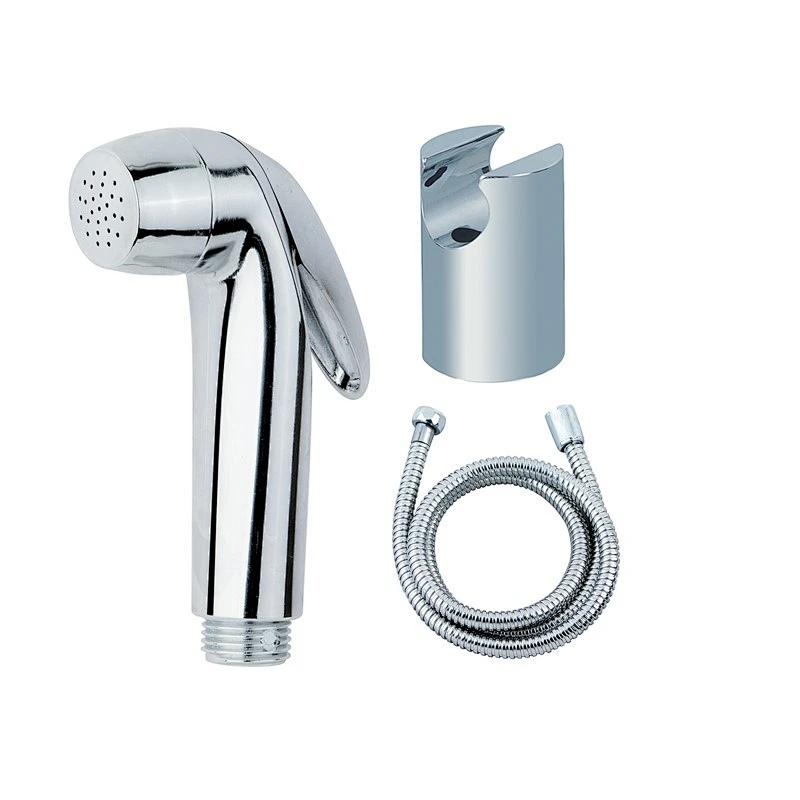 Hand held toilet bidet sprayer ABS plastic chrome finish portable shattaf set