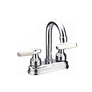 DUAL HANDLE STAINLESS STEE FAUCET/4”