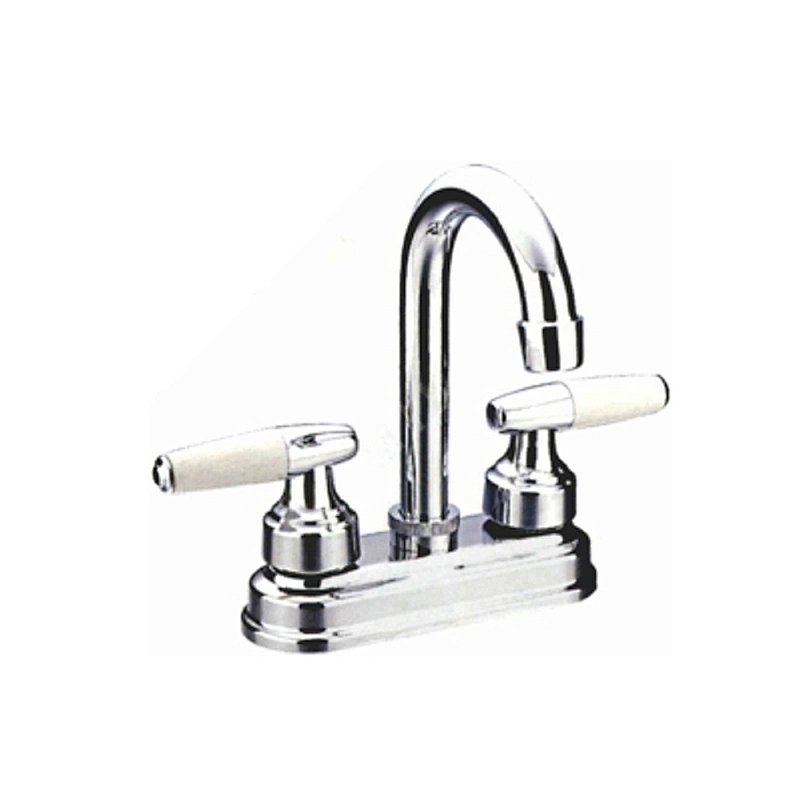 DUAL HANDLE STAINLESS STEE FAUCET/4”