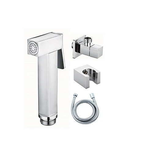 Factory outlet square Bathroom BRASS toilet handheld Gold Bidet sprayer Shattaf set