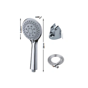 bath 3pcs stainless steel hose wall bracket hand shower set