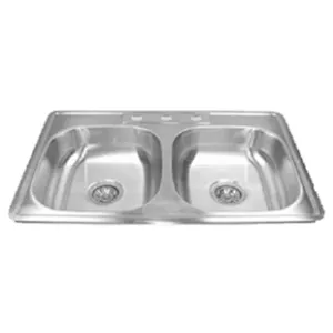 Good Supplying above counter double Bowl Kitchen Sink Stainless Steel Sink