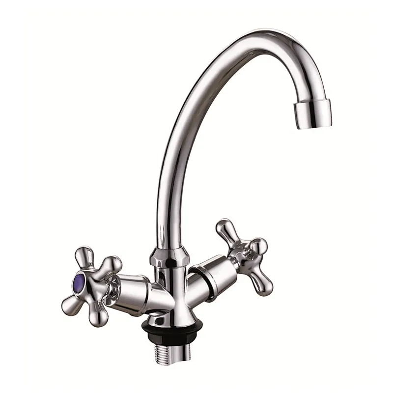 ZINC WALL MOUNTED DUAL HANDLE KITCHEN FAUCET