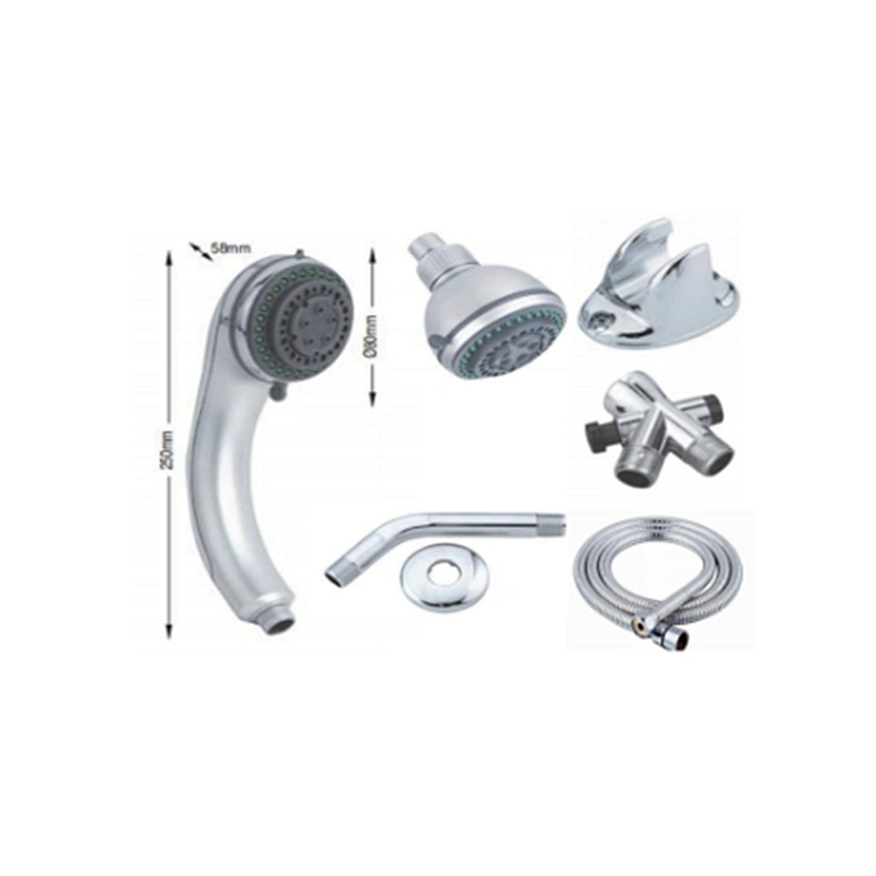bath 3pcs stainless steel hose wall bracket hand shower set
