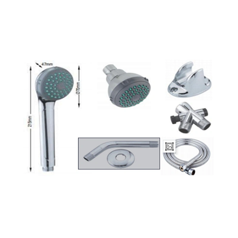 bath 3pcs stainless steel hose wall bracket hand shower set