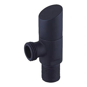 brass angle valve black