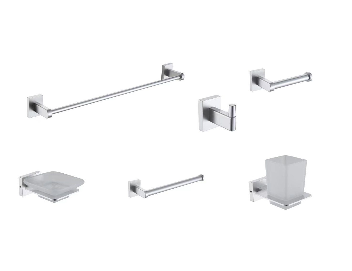 AL  BATHROOM ACCESSORY TOWEL BAR  PAPER HOLDER AND HOCK
