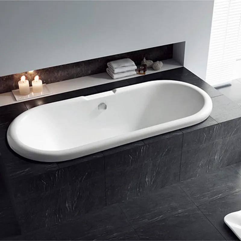Acrylic Deep Drop-in Bathtub
