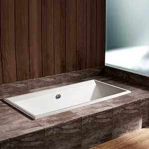 Acrylic Deep Drop-in Bathtub