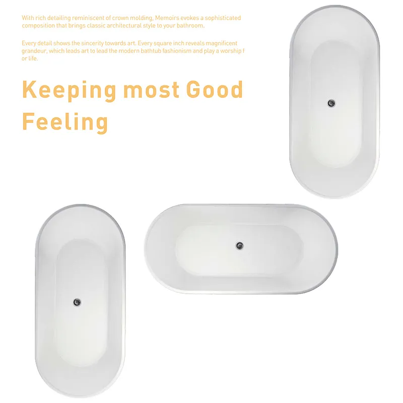 Acrylic Apron Freestanding Bathtub