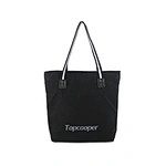 Nice Canvas Tote Bag black color with strip handle