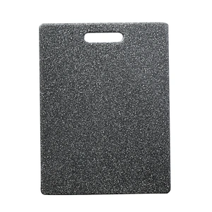 3 piece marble granite effect black plastic chopping board set