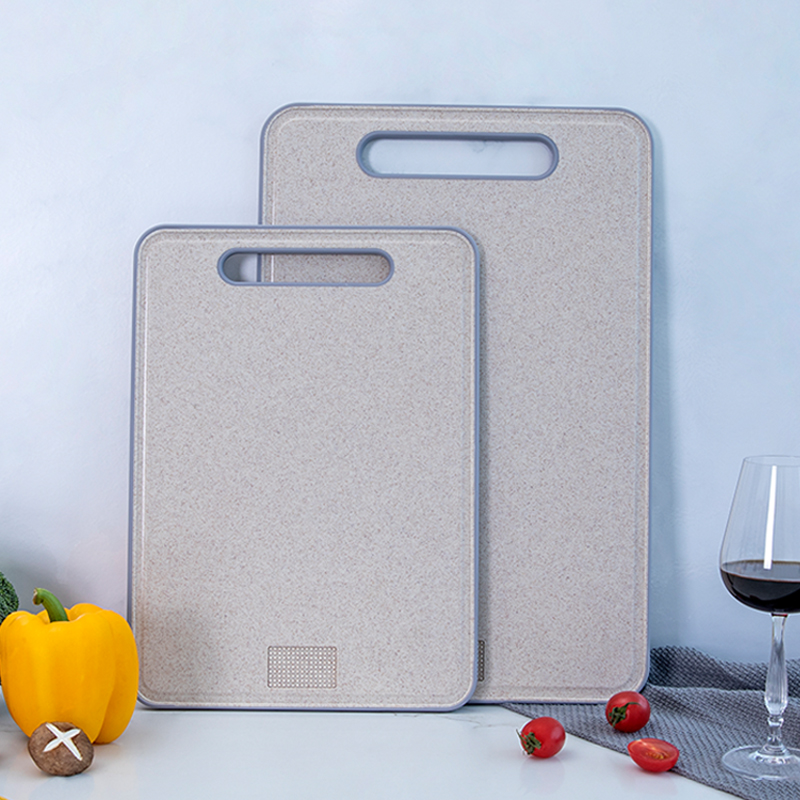 Wheat straw plastic chopping board fruit vegetable non slip plastic cutting board for kitchen