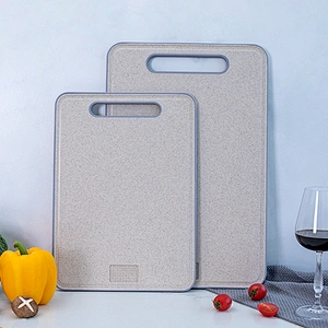 Wheat straw plastic chopping board fruit vegetable non slip plastic cutting board for kitchen
