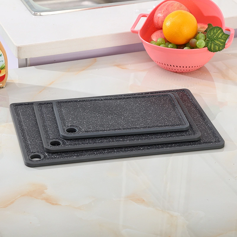 Marble Granite  Free Easy-Grip Handle non slip plastic kitchen cutting board