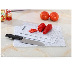 Food grade grey marble effect PP plastic cutting board