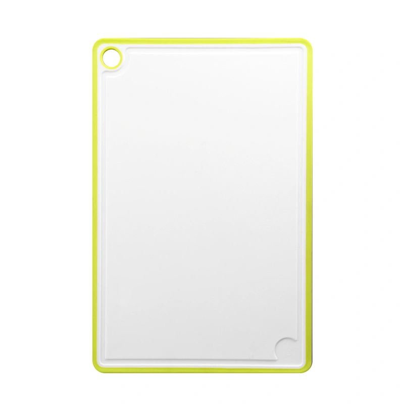 Plastic chopping board with juice grooves for kitchen dishwasher safe small cutting board