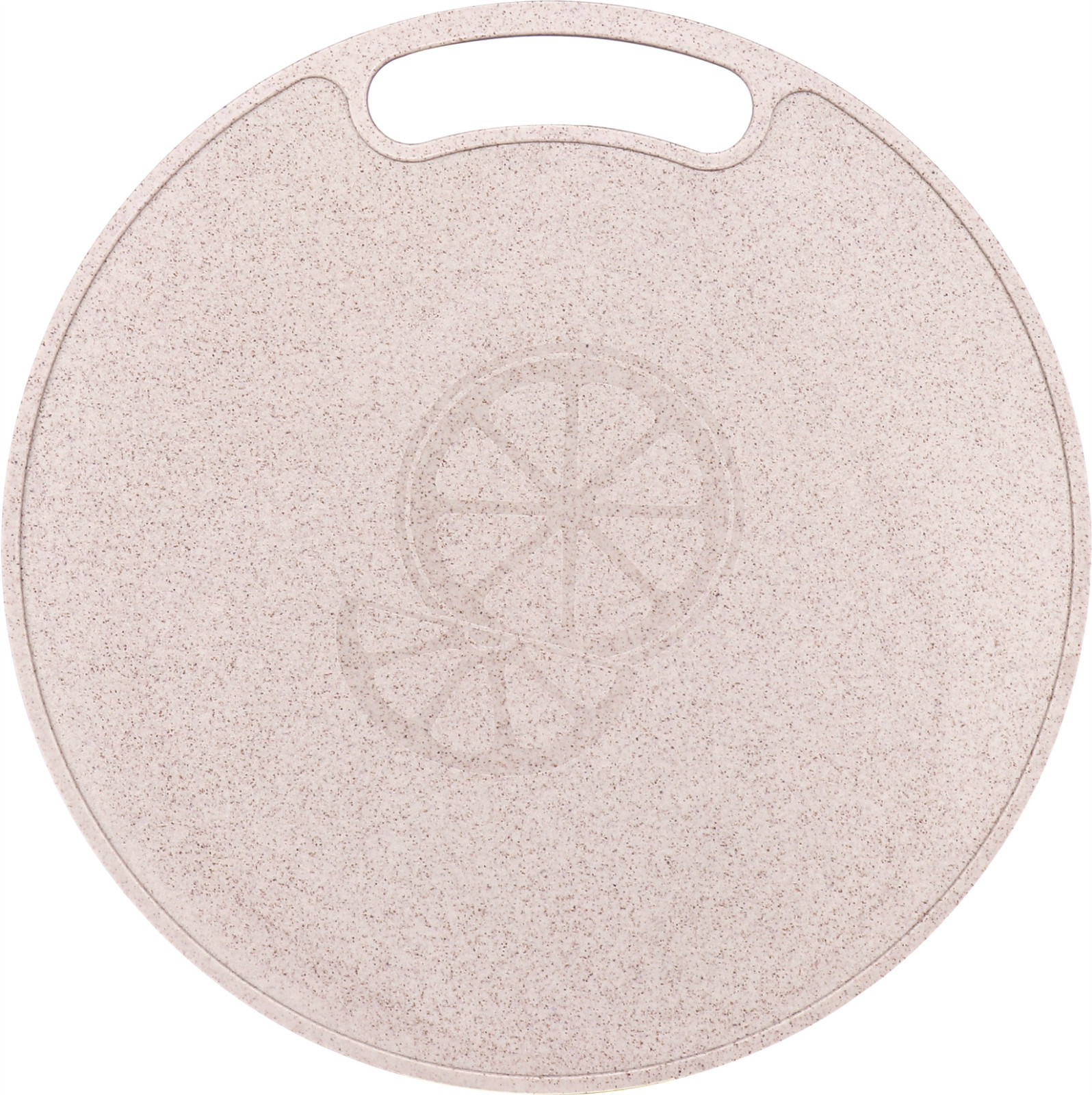 Round wheat straw food grade PP plastic cutting board easy to clean handle cutting board
