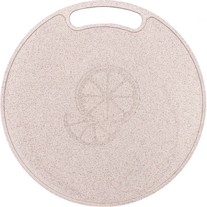 Round wheat straw food grade PP plastic cutting board easy to clean handle cutting board