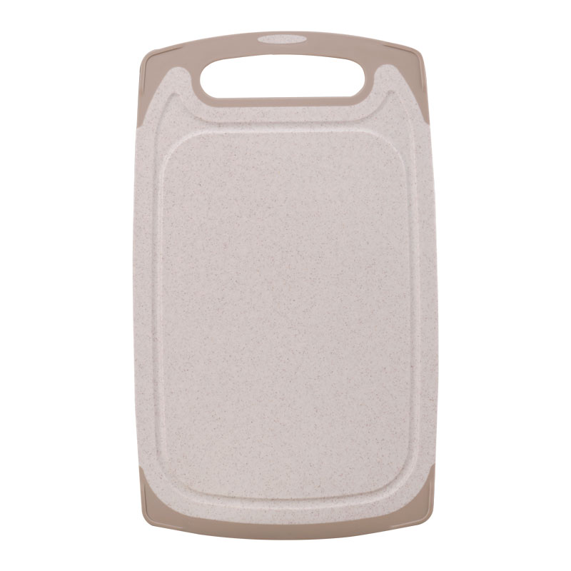 Plastic wheat straw cutting board with juice grooves