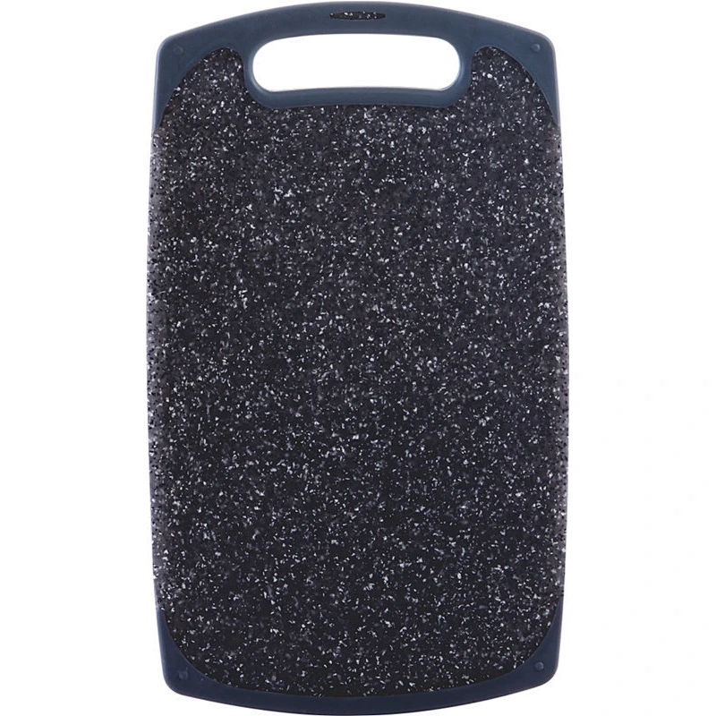 Kitchen marble cutting board with TPR handle anti slip