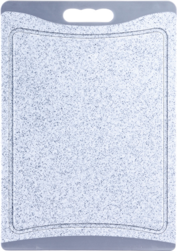 Kitchen cutting board with handles grey marble effect chopping board