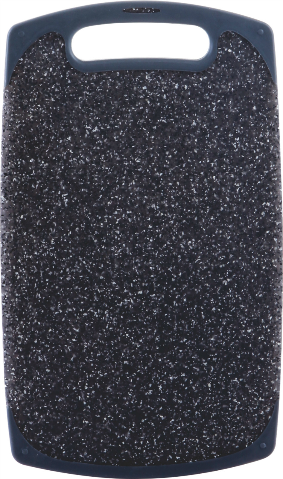 Easy-Grip Handle Plastic Black Marbel Fruit Vegetable Cutting Board for Kitchen