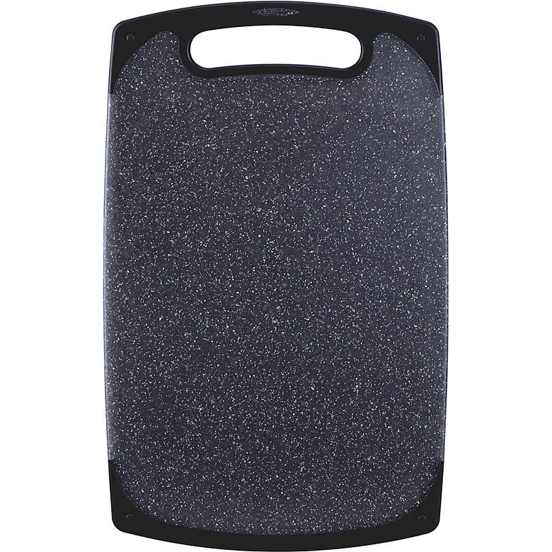 BPA Free marble granite effect easy-grip handle plastic kitchen cutting board