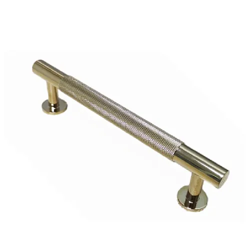 Solid brass knurled T bar handle