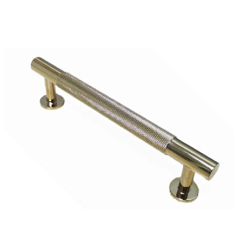 Solid brass knurled T bar handle