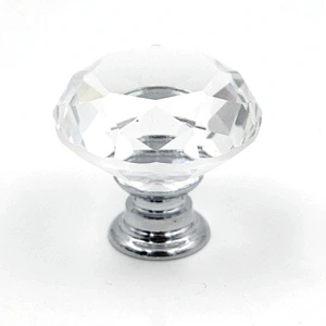 Zinc alloy and crystal knob diamond