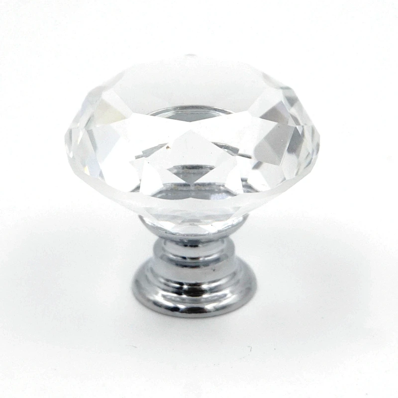 Zinc alloy and crystal knob diamond