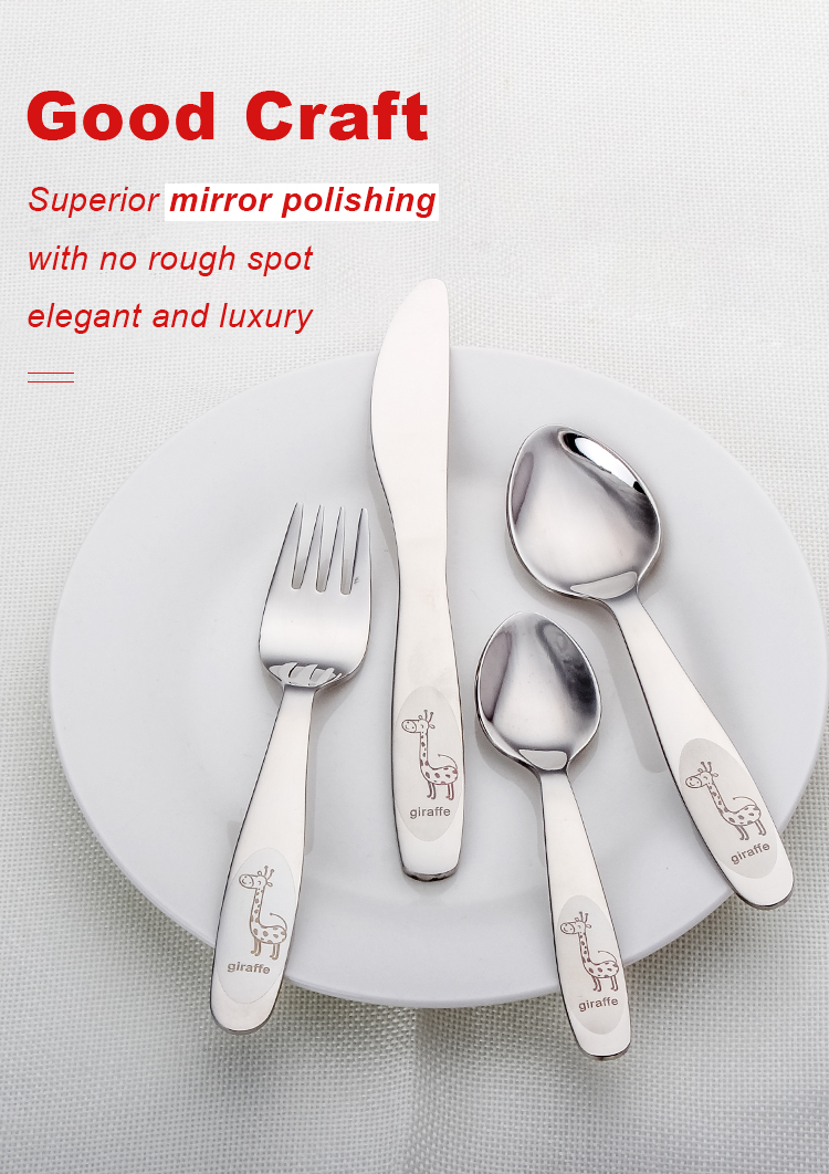 Stainless steel children's tableware