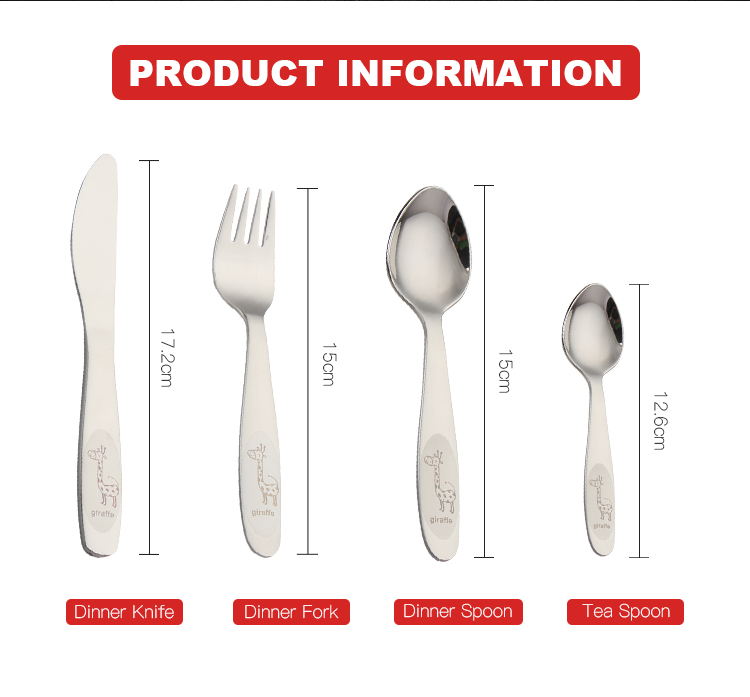 Stainless steel children's tableware