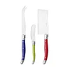 3pc Laguiole Cheese Knife Set with Mixed Color in one set