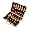 Bright wooden case for 24 pieces cutlery set