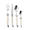 BC5092 24pc Laguiole cutlery set with Ivory color in wooden caddy