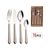 16pc daily use cutlery wheat straw handle flatware set for everyday use