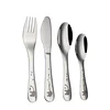 4pc inox children cutlery set portable baby fork and spoon cutlery with Elephant decal